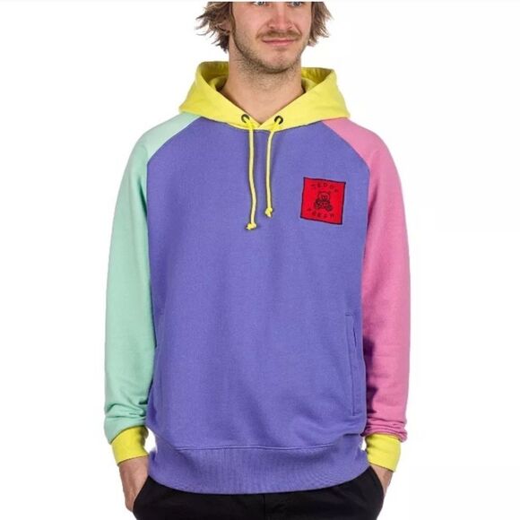 Teddy Fresh Color Block Sweatshirt Size Small - Picture 1 of 7